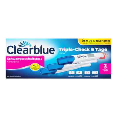 Clearblue Schwangerschaftstest Triplecheck Ultra-früh 3 stk von WICK Pharma - Zweigniederlassung PZN 17165254