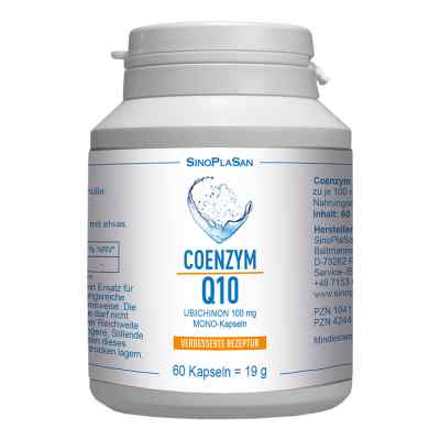 Coenzym Q10 Ubichinon Mono-kapseln 100 mg 60 stk von SinoPlaSan GmbH PZN 10411879