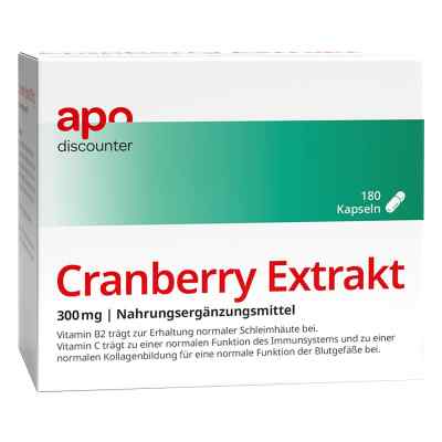 Cranberry Extrakt 300 mg Kapseln von apo-discounter 180 stk von Apologistics GmbH PZN 16705168