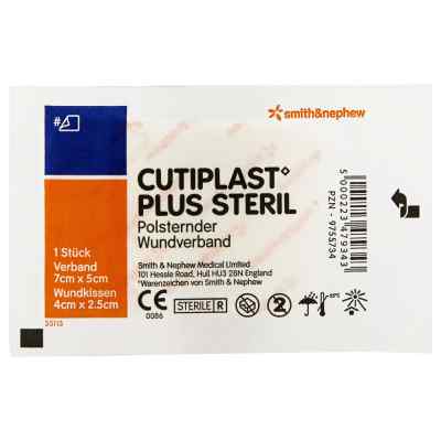 Cutiplast Plus steril 5x7 cm Verband 1 stk von Smith & Nephew GmbH PZN 09755734