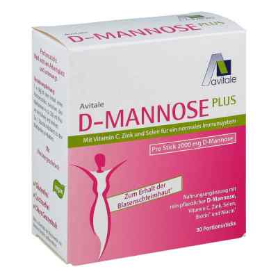 D-Mannose Plus 2000 mg mit Vitamine und Mineralstoffe Sticks 30X2.47 g von Avitale GmbH PZN 15211375