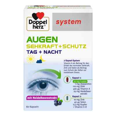 Doppelherz system Augen Sehkraft + Schutz Tag und Nacht 60 stk von Queisser Pharma GmbH & Co. KG PZN 04260465