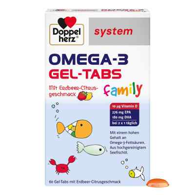 Doppelherz system Omega-3 family Erdbeer-Citrone Gel-Tabs