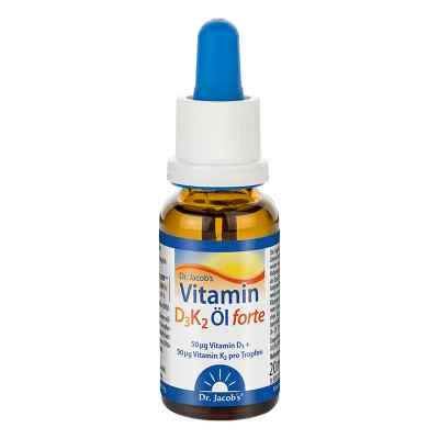 Dr. Jacob's Vitamin D3K2 Öl forte 2000 IE D3 K2 hochdosiert 20 ml von Dr.Jacobs Medical GmbH PZN 13978701