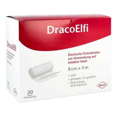 Dracoelfi elastisch Fixierbinde 8 cmx4 m gekreppt 20 stk von Dr. Ausbüttel GmbH & Co. KG PZN 00736936