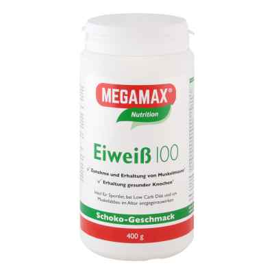 Eiweiss 100 Schoko Megamax Pulver 400 g von Megamax B.V. PZN 07378204