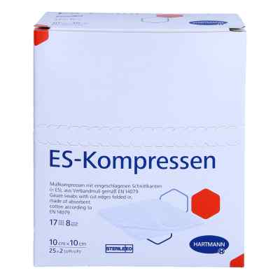 Es-kompressen Steril 10x10 Cm 8fach