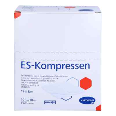 Es-kompressen Steril 10x10 Cm 8fach
