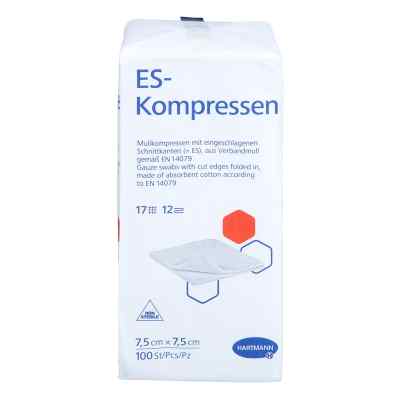 Es-kompressen Unsteril 7,5x7,5 Cm 12fach