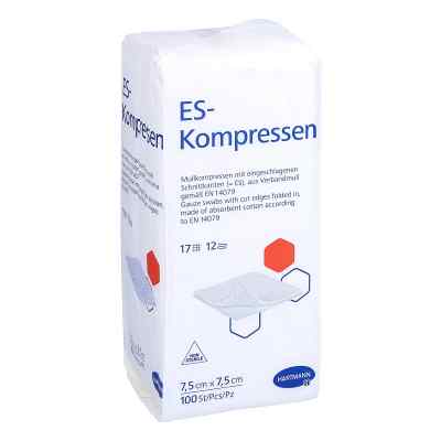 Es-kompressen unsteril 7,5x7,5 cm 12fach Cpc