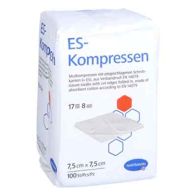 Es-kompressen unsteril 7,5x7,5 cm 8fach
