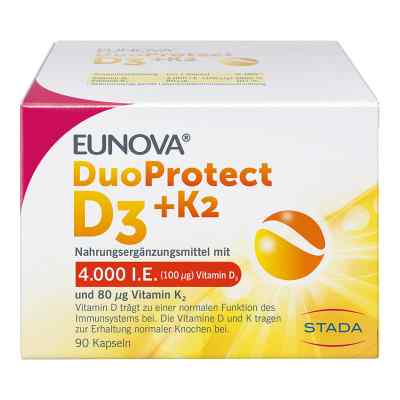 Eunova Duoprotect D3+k2 4000 I.e./80 [my]g Kapseln 90 stk von STADA GmbH PZN 14133561