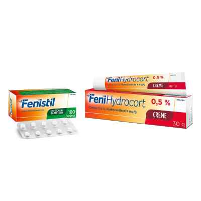 Fenistil Dragees 100 Stück + Fenihydrocort Creme 0,5 % 30 g