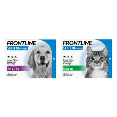 Frontline Spot On Hund L und Katze Vorteils-Set 2x6 stk von Boehringer Ingelheim VETMEDICA G PZN 08102548