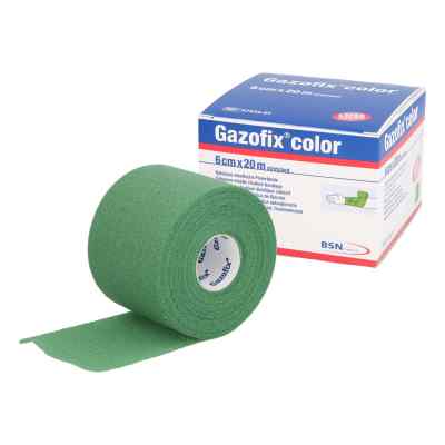 Gazofix color Fixierbinde kohäsiv 6 cmx20 m grün