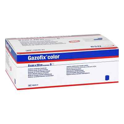 Gazofix color Fixierbinde kohäsiv 8 cmx20 m blau