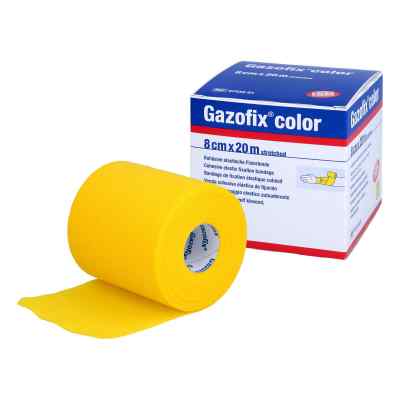 Gazofix color Fixierbinde kohäsiv 8 cmx20 m gelb