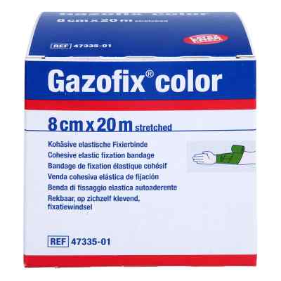 Gazofix color Fixierbinde kohäsiv 8 cmx20 m grün