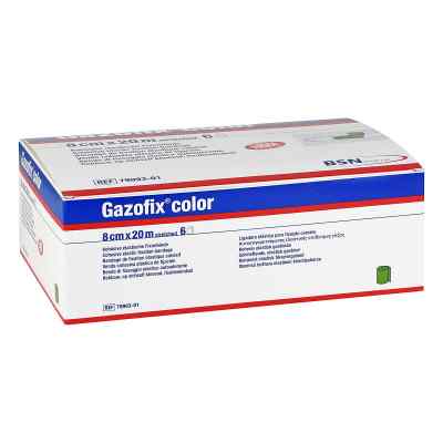 Gazofix color Fixierbinde kohäsiv 8 cmx20 m grün