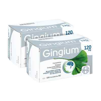 Gingium 120 mg Filmtabletten 2x120 stk von Hexal AG PZN 08100848