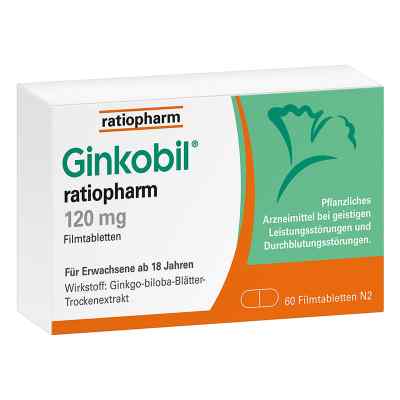GINKOBIL ratiopharm 120mg 120 stk von ratiopharm GmbH PZN 06680881