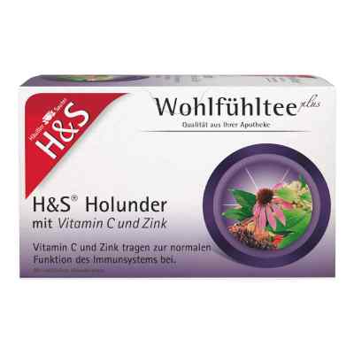 H&s Holunder M.vitamin C Und Zink Filterbeutel 20X2.5 g von H&S Tee - Gesellschaft mbH & Co. PZN 17454337