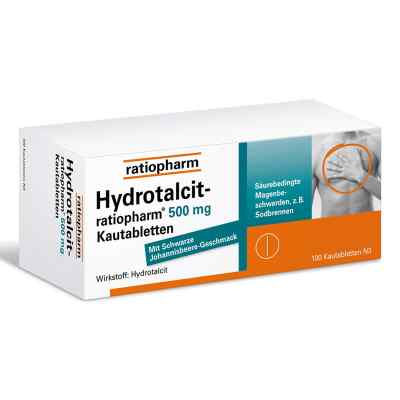 Hydrotalcit-ratiopharm® 500 mg Kautabletten 100 stk von ratiopharm GmbH PZN 07106026
