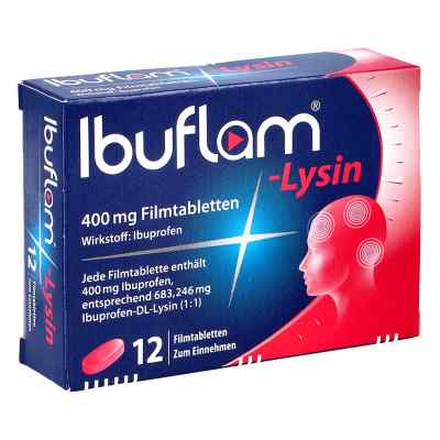 Ibuflam Lysin 400 mg Ibuprofen Schmerztabletten 12 stk von  PZN 00365635