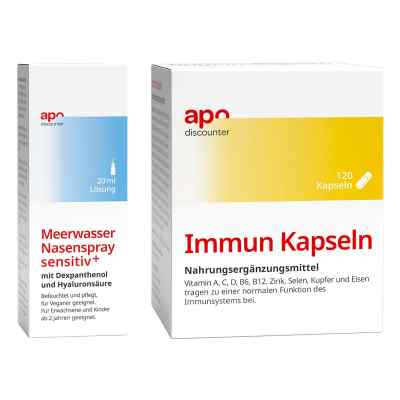 Immunsystem Sparset - Immun Kapseln + befeuchtendes Nasenspray