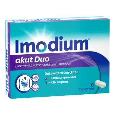 Imodium Akut Duo 2 Mg/125 Mg Tabletten 6 stk von Johnson & Johnson GmbH (OTC) PZN 17382690