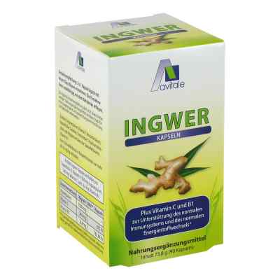 Ingwer 500 mg Kapseln + Vitamin B1+c
