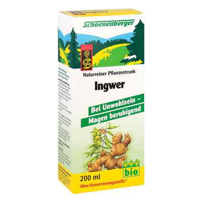 Ingwer Pflanzentrunk Schoenenberger 200 ml von SALUS Pharma GmbH PZN 02640525
