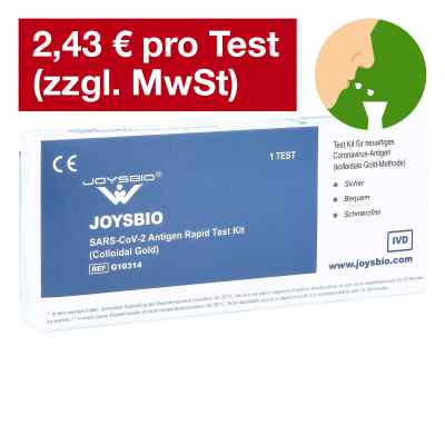 JOYSBIO Spucktest SARS-CoV-2 Antigen Rapid 10000 stk von  PZN 08101415
