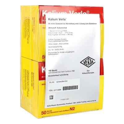 Kalium Verla Granulat Beutel 100 stk von Verla-Pharm Arzneimittel GmbH &  PZN 07712896