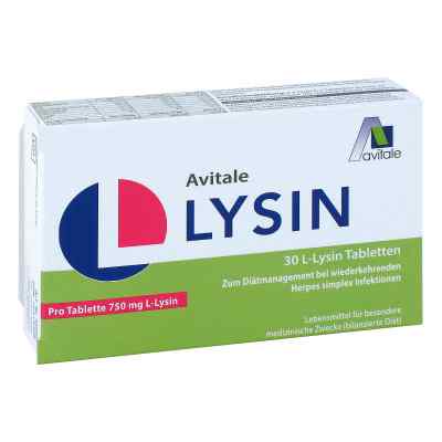 L-lysin 750 mg Tabletten 30 stk von Avitale GmbH PZN 10414300