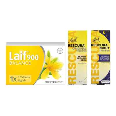 Laif 900 Balance + Bachblüten Original Rescura Night Tropfen + B
