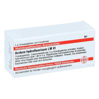 Lm Acidum Hydrofluor. Vi Globuli 5 g von DHU-Arzneimittel GmbH & Co. KG PZN 04500610