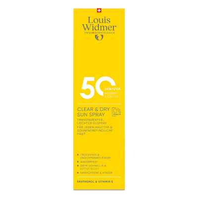 Louis Widmer Clear & Dry Sun Spray 50 unparfümiert