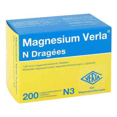 Magnesium Verla 40mg N Dragees 200 stk von Verla-Pharm Arzneimittel GmbH &  PZN 04911945