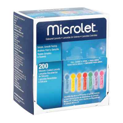 Microlet Lanzetten farbig 200 stk von Ascensia Diabetes Care Deutschla PZN 06691206