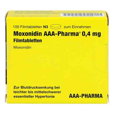 Moxonidin Aaa Pharma 0,4 mg Filmtabletten 100 stk von AAA - Pharma GmbH PZN 04411639