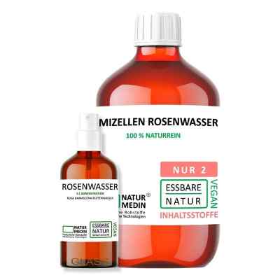 Naturmedin Mizellenwasser mit Rosenwasser + 100 ml Rw