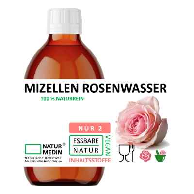 Naturmedin Mizellenwasser mit Rosenwasser Glas