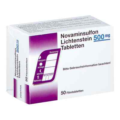 Novaminsulfon Lichtenst.500 mg Filmtabletten 50 stk von Zentiva Pharma GmbH PZN 01798000