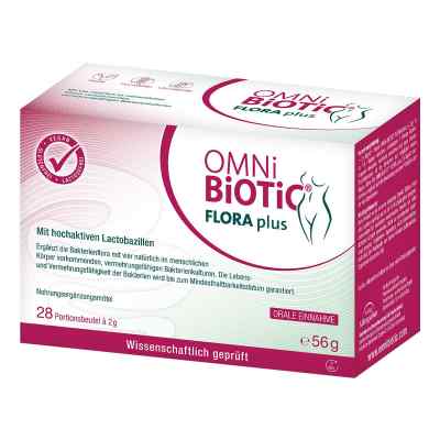 Omni Biotic Flora plus+ Beutel 28X2 g von INSTITUT ALLERGOSAN Deutschland  PZN 13418913