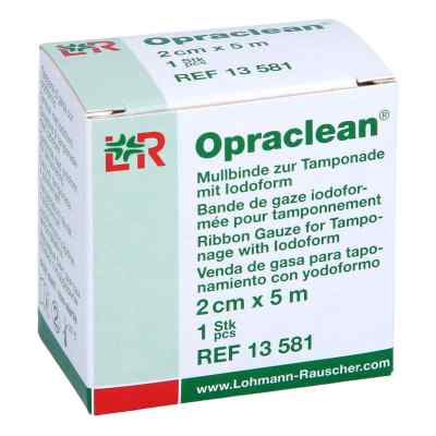 Opraclean Mullbinde zur, zum Tampon.m.Jodoform 2cmx5m