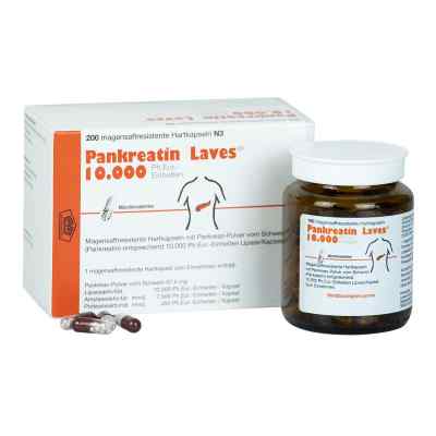 Pankreatin Laves 10.000 Ph.eur.-einh.msr.hartkaps. 200 stk von Laves-Arzneimittel GmbH PZN 16134814