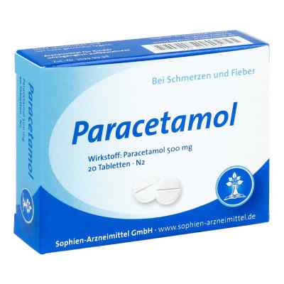 Paracetamol 500 Sophien 20 stk von Sophien Arzneimittel GmbH PZN 01679407