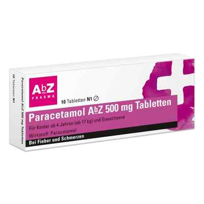 Paracetamol AbZ 500mg Tabletten 10 stk von AbZ Pharma GmbH PZN 01234473
