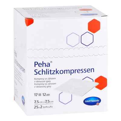 Peha Schlitzkompressen 7,5x7,5cm steril Cpc